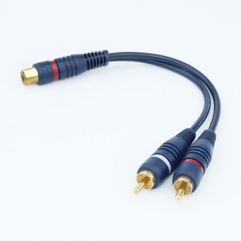 1pcs setup cord, y rca cord 24cm cable length, 1 male - 2 female audio cord
