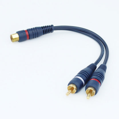 1pcs setup cord, y rca cord 24cm cable length, 1 male - 2 female audio cord