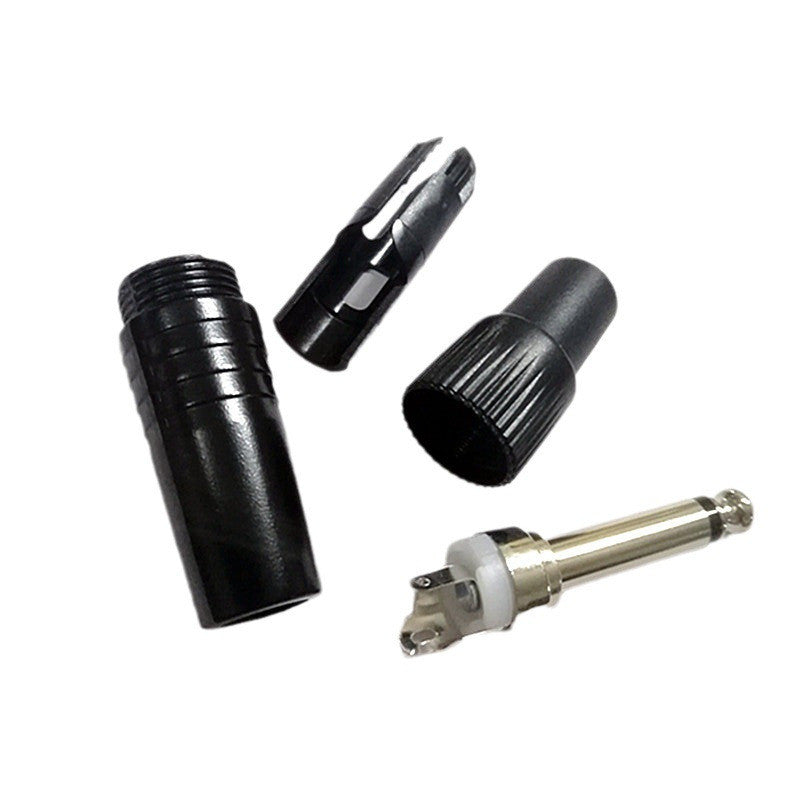 XLR live male/female and pl55 6.35 live canon plug black metal