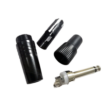 XLR live male/female and pl55 6.35 live canon plug black metal