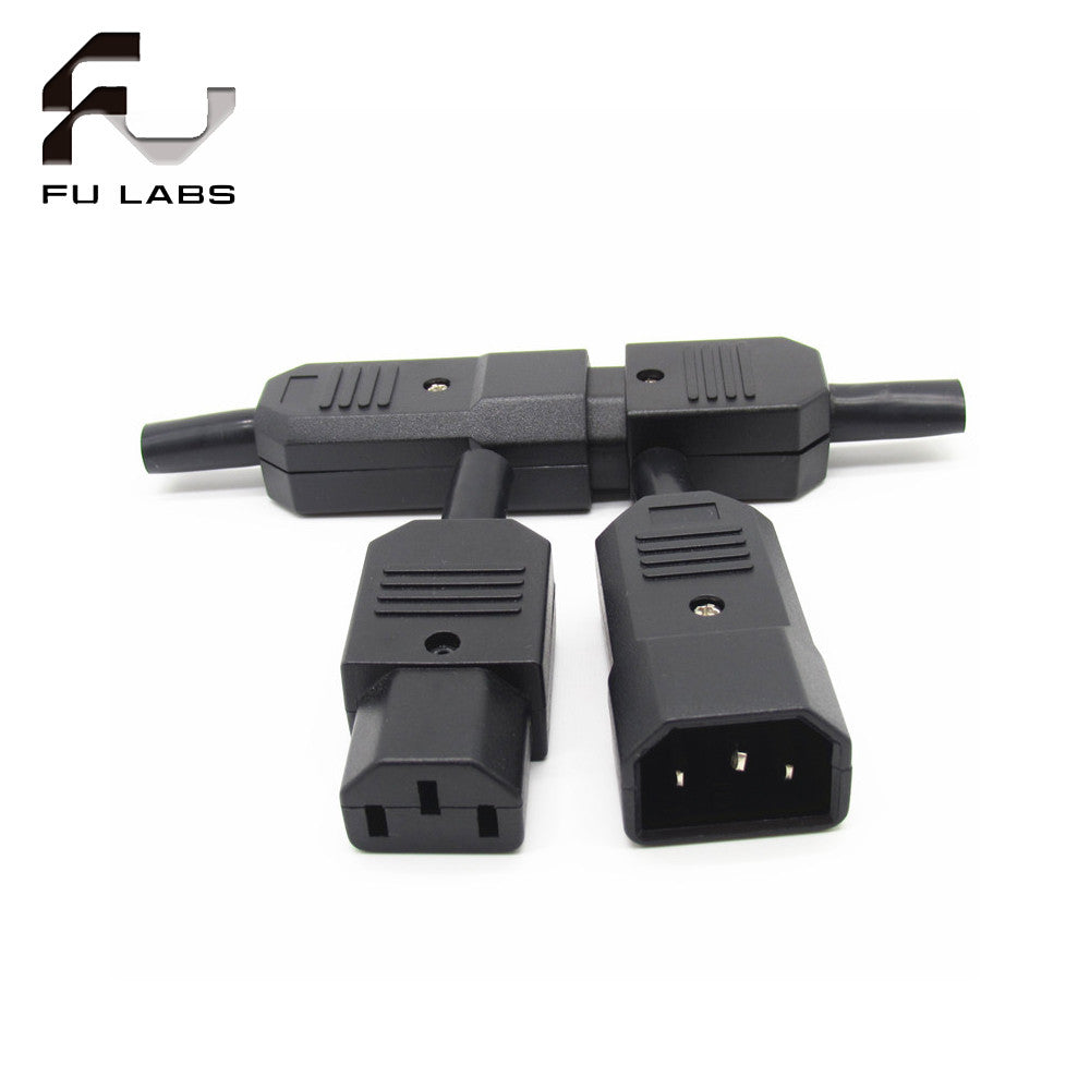 1pcs 10A 250V Socket Plug Straight Cable Plug Connector C13 C14 Female Male Receptacle