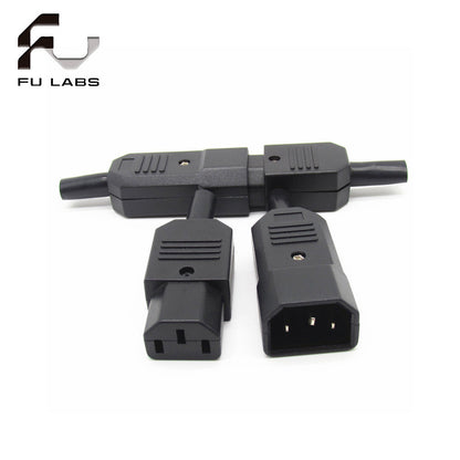 1pcs 10A 250V Socket Plug Straight Cable Plug Connector C13 C14 Female Male Receptacle