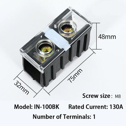 1pcs Rail Terminal Block IN12BK IN20BK 600V 2/3 Pin 30A/60A Electrical Connection terminal Split High Current Junction Box Brass
