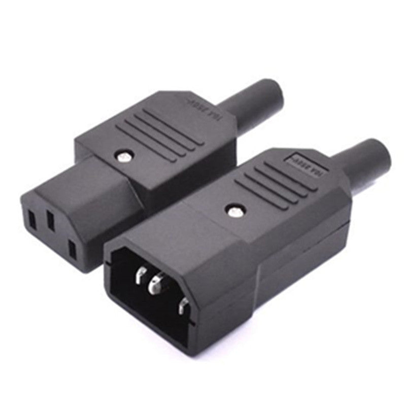 1pcs 10A 250V Socket Plug Straight Cable Plug Connector C13 C14 Female Male Receptacle