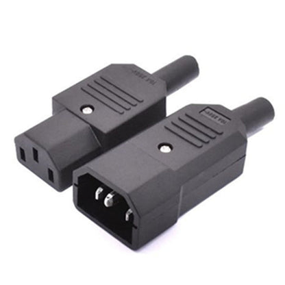 1pcs 10A 250V Socket Plug Straight Cable Plug Connector C13 C14 Female Male Receptacle