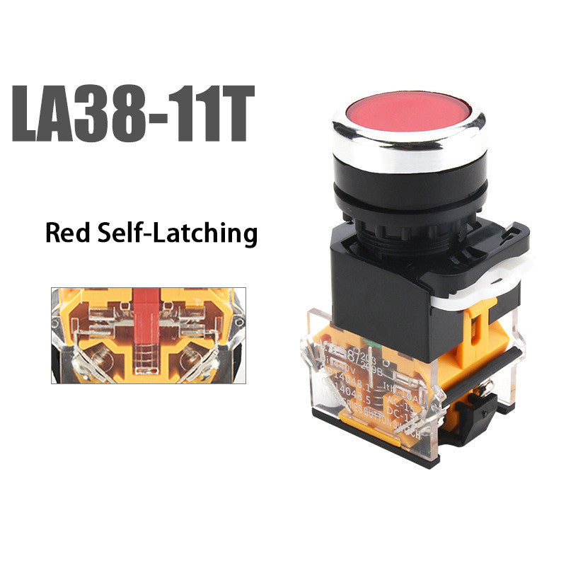 1pcs Round Momentary Push Button Switch 22mm 1NO 1NC AC220