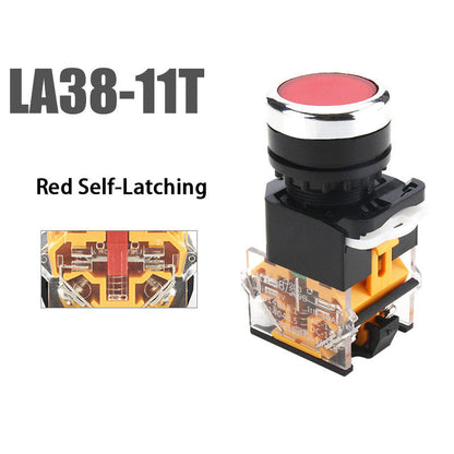 1pcs Round Momentary Push Button Switch 22mm 1NO 1NC AC220