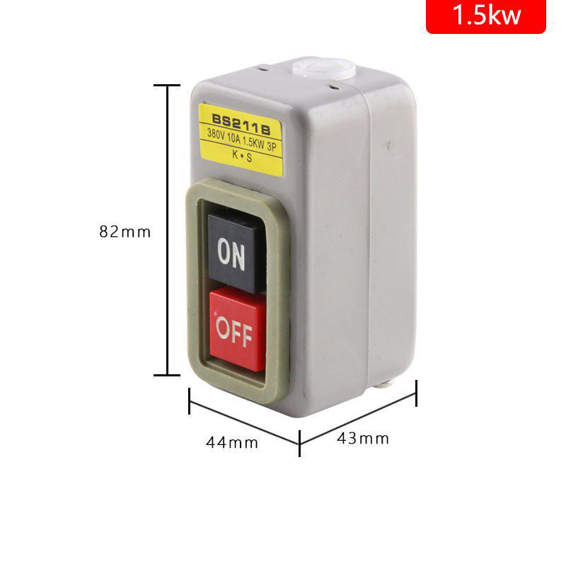 1pcs Start Stop Push Button Switch On/Off 10A (BS211B) 15A (BS216B) for Power Tools