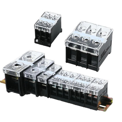 1pcs Rail Terminal Block IN12BK IN20BK 600V 2/3 Pin 30A/60A Electrical Connection terminal Split High Current Junction Box Brass