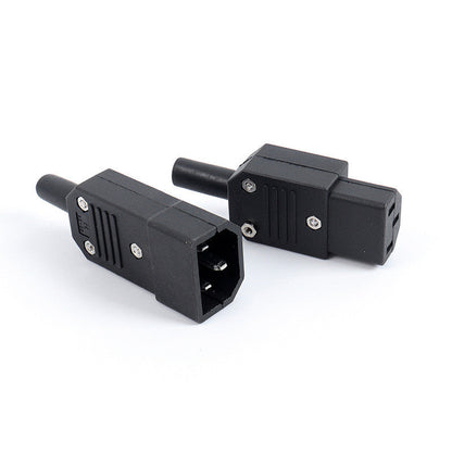 1pcs 10A 250V Socket Plug Straight Cable Plug Connector C13 C14 Female Male Receptacle