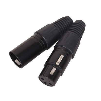 XLR live male/female and pl55 6.35 live canon plug black metal