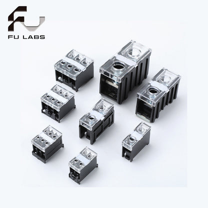 1pcs Rail Terminal Block IN12BK IN20BK 600V 2/3 Pin 30A/60A Electrical Connection terminal Split High Current Junction Box Brass