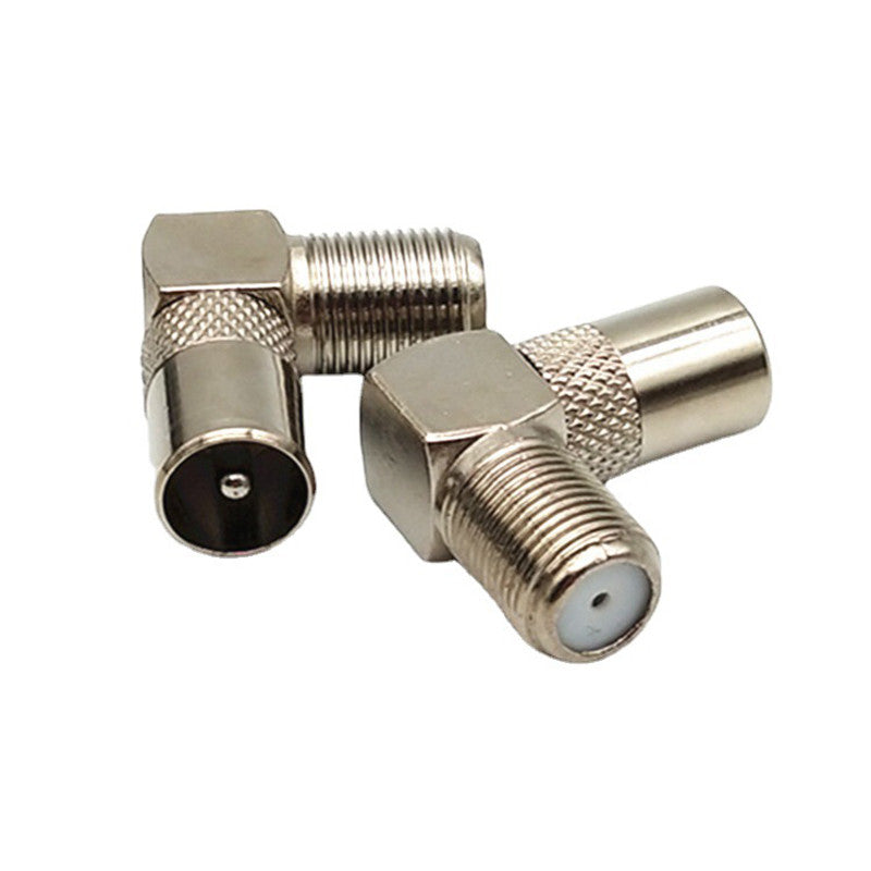 F-Type Female to PAL Male TV Antenna Cable Plug Straight and Right Angle Adapter