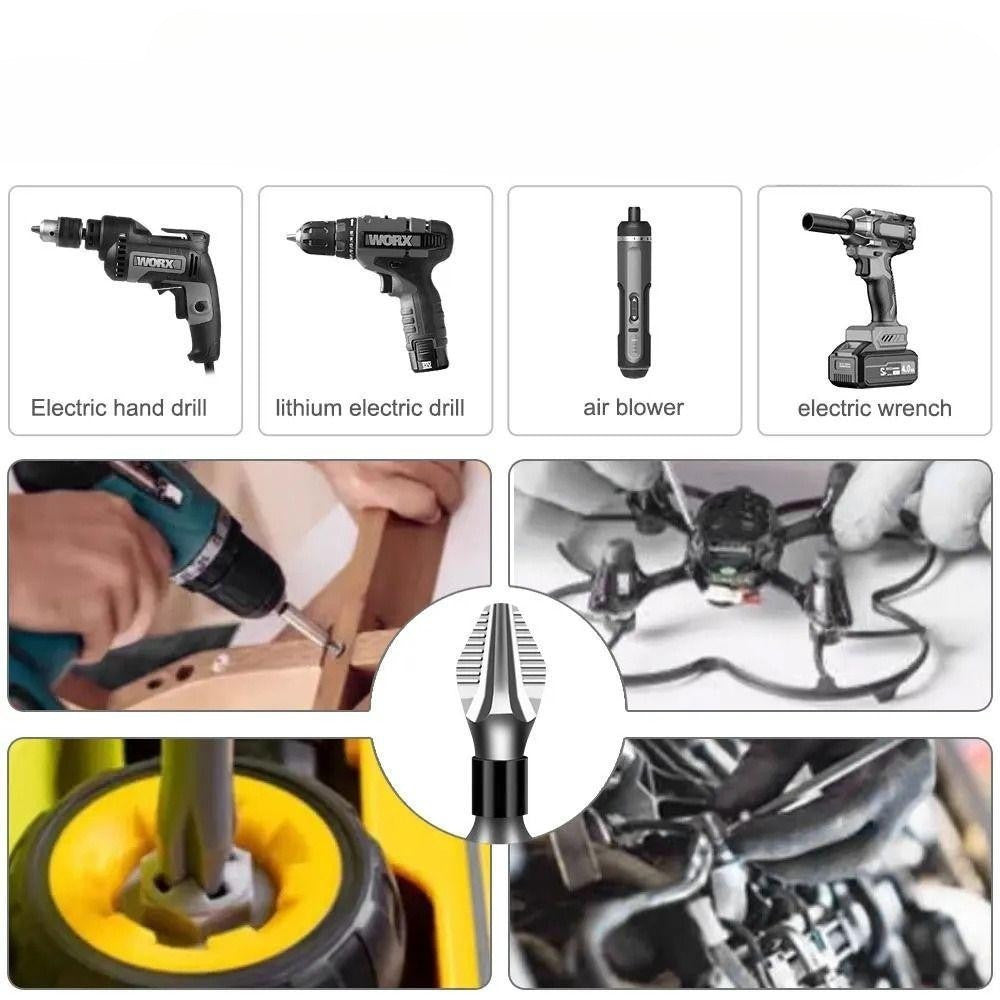 6PCS Magnetic Screwdriver Bits Set Anti-Slip PH2 Standard Phillips Screw Driver Drill Set 25mm-150mm