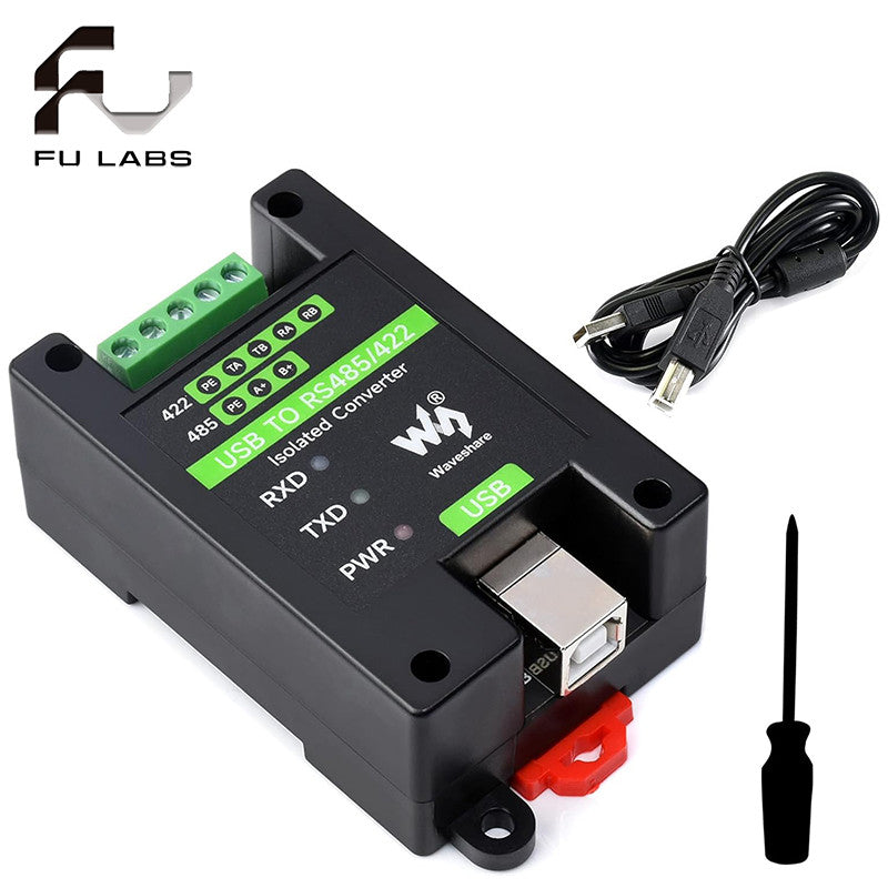 Waveshare USB to RS485/422 Converter Onboard FT232RL and SP485EEN Chip, Galvanic Isolated Converter with Multiple Protection, Support Win11/10/8.1/8/7/XP, Mac, Linux, Android