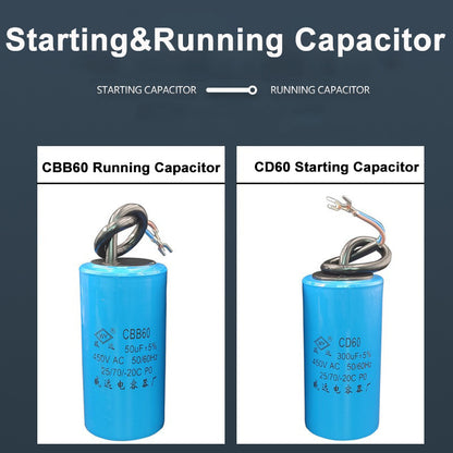 CBB60/CD60 Motor Motor Starter Operation Capacitor 450VAC 30UF~500UF