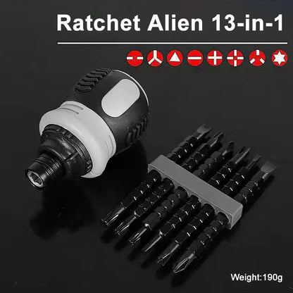 13/26/34 in 1 Ratchet Screwdriver Set Magnetic Dual-purpose Batch Head Magnetic Phillips Slotted