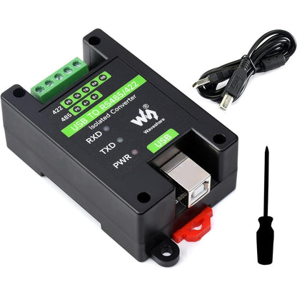 Waveshare USB to RS485/422 Converter Onboard FT232RL and SP485EEN Chip, Galvanic Isolated Converter with Multiple Protection, Support Win11/10/8.1/8/7/XP, Mac, Linux, Android