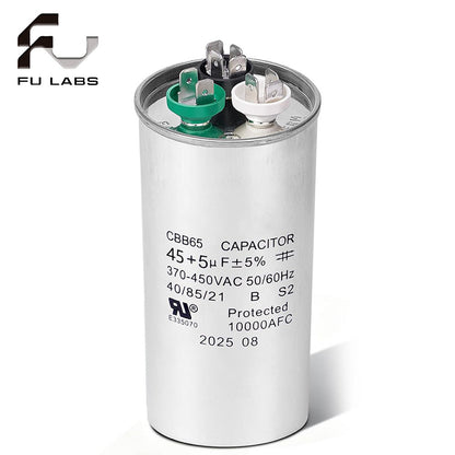 Fulabs DUAL capacitor Aluminum Case  (15 + 1.5，2，3μF /20 + 2μF) CBB65 450VAC