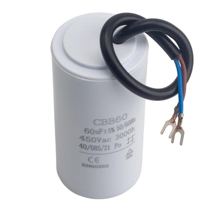 2Wires/4Pin CBB60 450V AC Series AC Water Pump Starting Capacitor CBB60 5% 20uF 25uF 30uF 35uF Washing Machine Air Compressor Dryer High Temperature Resistance
