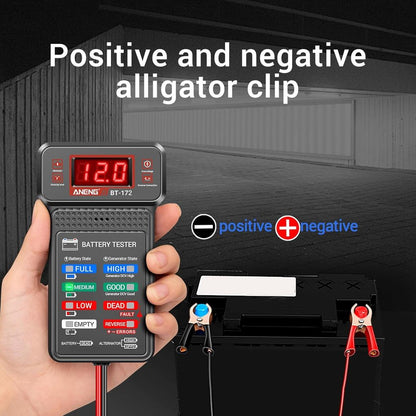 Aneng Bt-171 BT-172 12V Multifunctional Battery Testers Auto Repair Industry Detection With Led Reverse Display Screen Electrician Tool