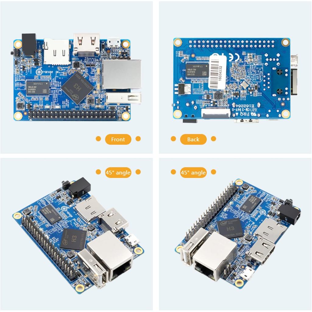 Orange Pi One 1GB DDR3 H3 Quad Core OpenSource Mini Board, Run Android, Ubuntu, Debian