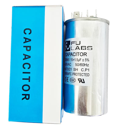 Fulabs DUAL capacitor Aluminum Case  (15 + 1.5，2，3μF /20 + 2μF) CBB65 450VAC