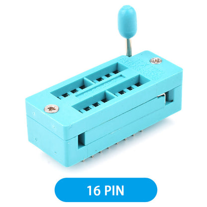 2.54 MM Green DIP Universal ZIF IC Socket Test Solder Type IC lock seat zif socket 4 16 20 28 40 P Pin