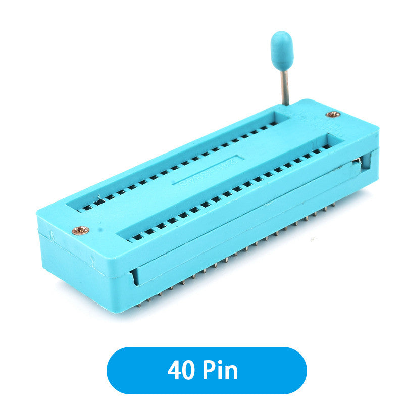 2.54 MM Green DIP Universal ZIF IC Socket Test Solder Type IC lock seat zif socket 4 16 20 28 40 P Pin