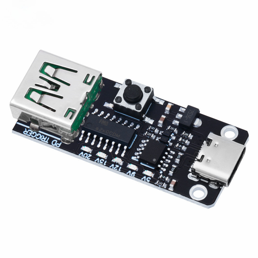 100W 5A USB-C Fast Charge Trigger Board Module PD/QC Decoy Board Fast Charge USB Type-c PD 2.0 3.0 Power Delivery Boost Module