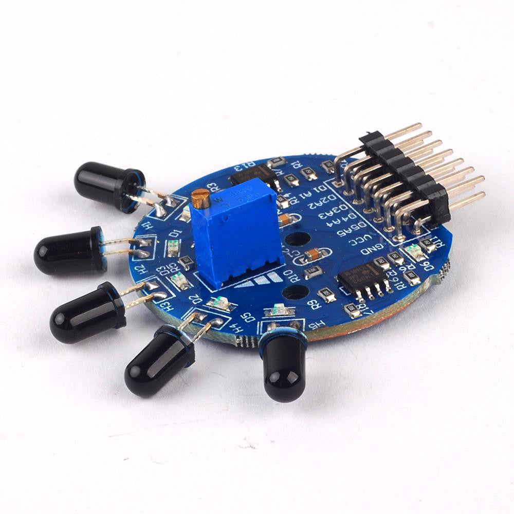 Fulabs 5 Way Flame Sensor Module 5 Road Digital Analog Signal Dual Output Fire Detection Sensor Module for arduino DIY Kit