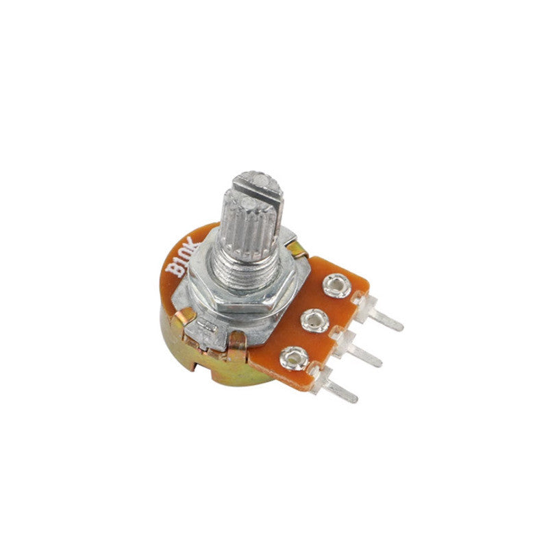 5pcs WH148 Linear Potentiometer 15mm Shaft With Nuts And Washers 3pin B5K B10K B20K B50K B100K B250K B500K B1M
