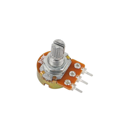 5pcs WH148 Linear Potentiometer 15mm Shaft With Nuts And Washers 3pin B5K B10K B20K B50K B100K B250K B500K B1M