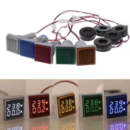 Fulabs Digital LED Dual Display Voltmeter Ammeter Voltage Gauge Meter AC 60-500V 0-100A