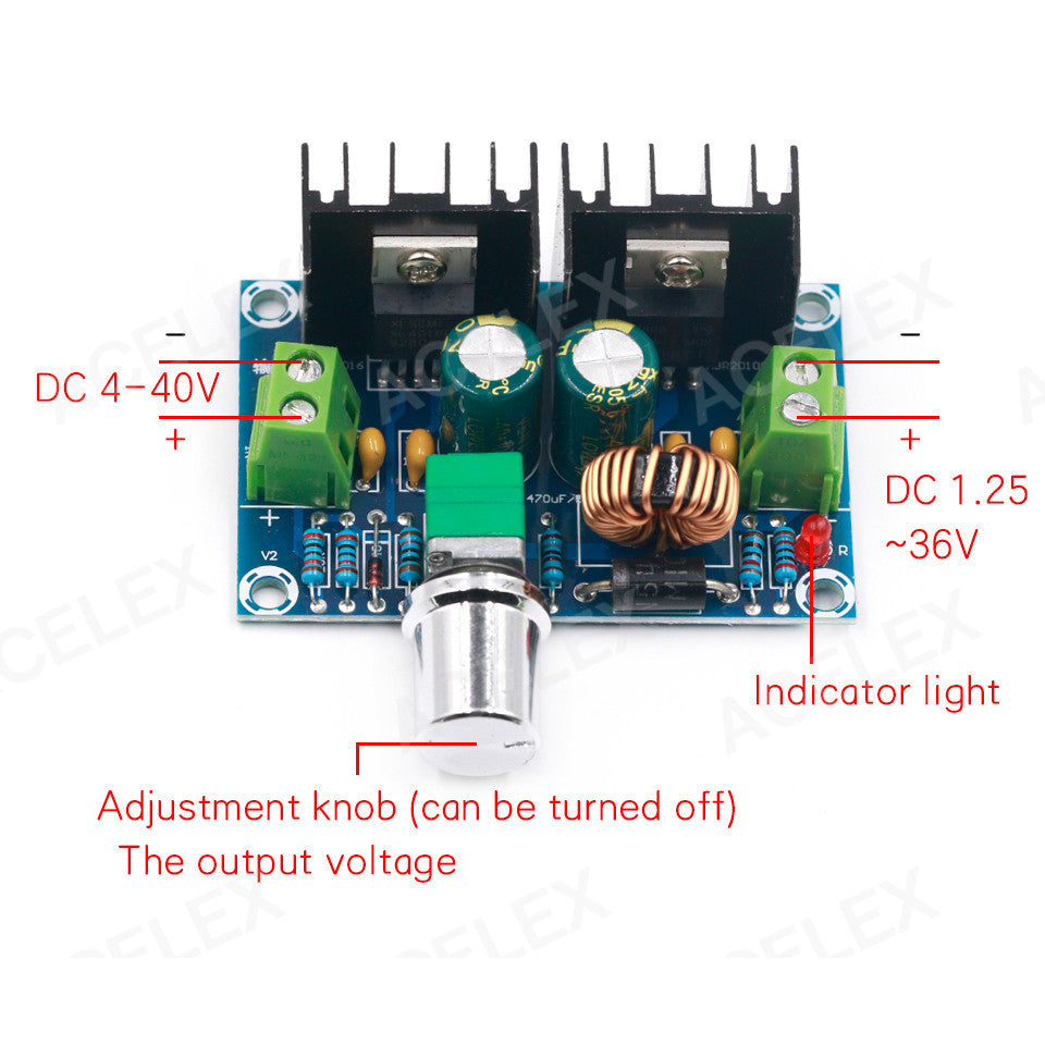 XH-M401 DC-DC Step Down Buck Converter Power Supply Module XL4016E1 PWM Adjustable 4-40V To 1.25-36V Step Down Board 8A 200W