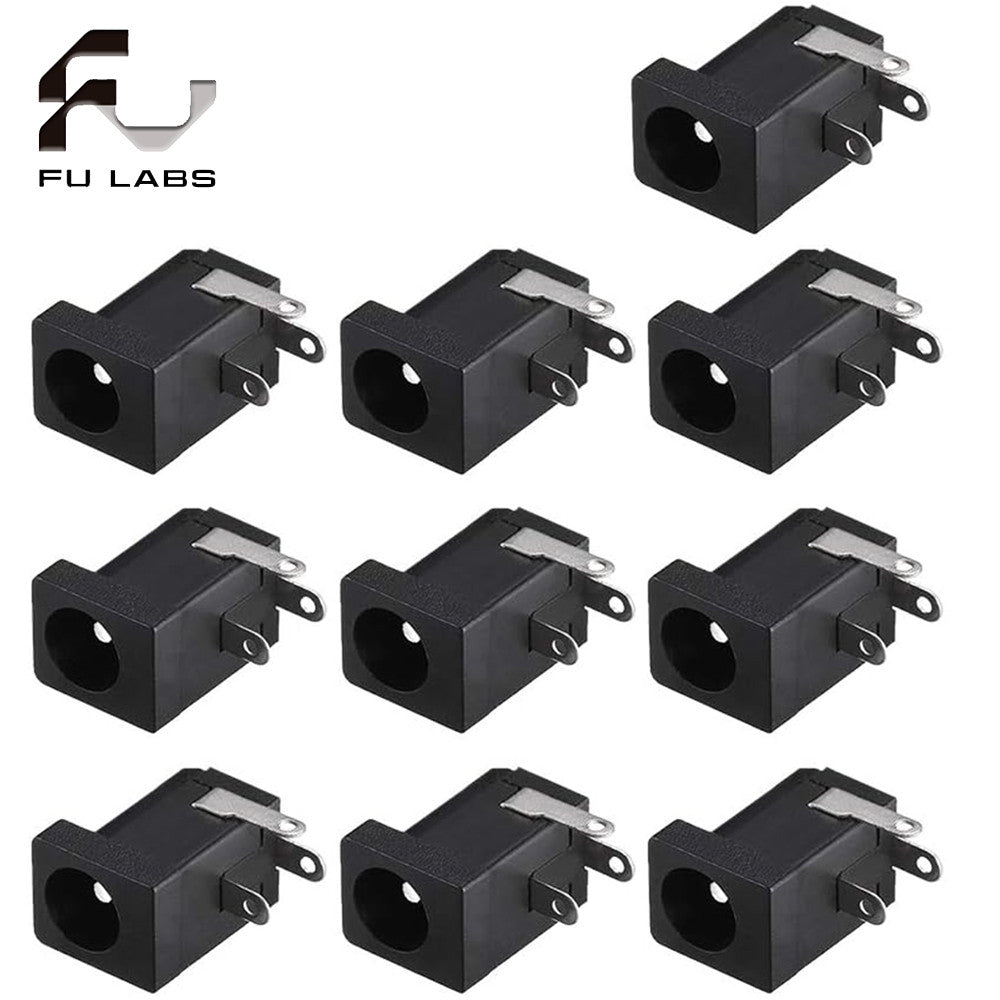 Horizontal 5.5*2.1mm/5.5*2.5mm DC female socket DC005 high temperature resistant socket iron pin/copper pin