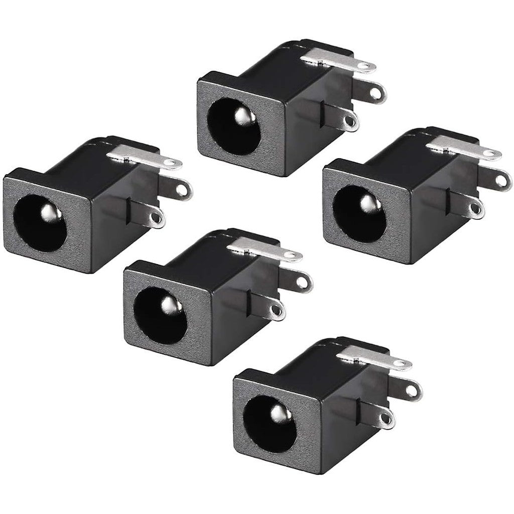 Horizontal 5.5*2.1mm/5.5*2.5mm DC female socket DC005 high temperature resistant socket iron pin/copper pin