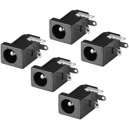 Horizontal 5.5*2.1mm/5.5*2.5mm DC female socket DC005 high temperature resistant socket iron pin/copper pin