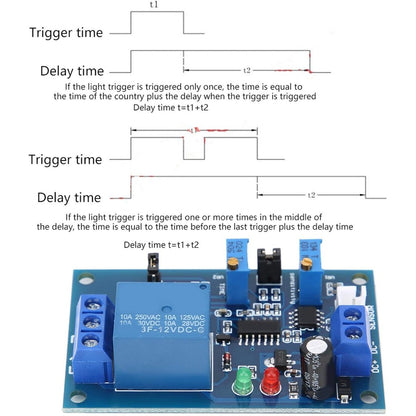 XH-M131 DC 5V 12V 24V Light Control Switch Photoresistor Relay Module Detection Sensor 10A brightness Automatic Control Module
