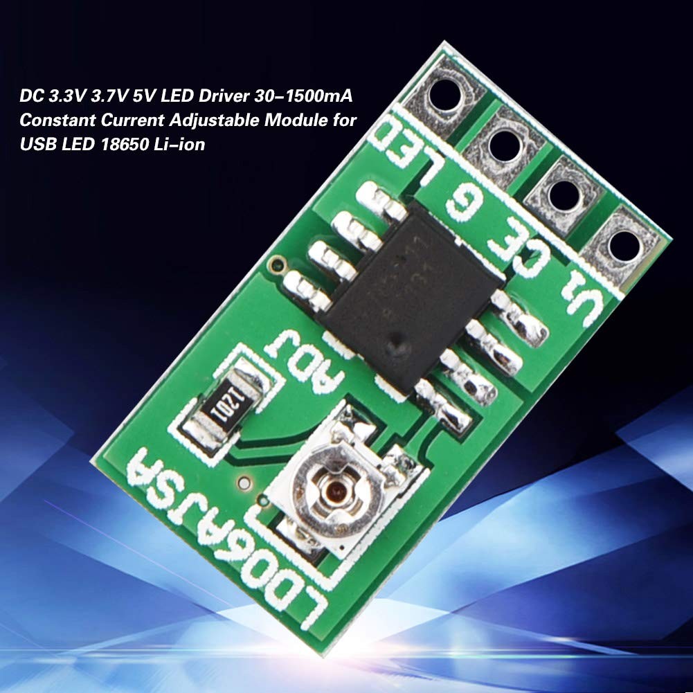 30-1500MA Adjustable Constant Current LED Driver DC 3.3V 3.7V 4.2V 5V PWM Control Board Buck Power module