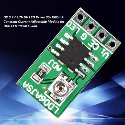 30-1500MA Adjustable Constant Current LED Driver DC 3.3V 3.7V 4.2V 5V PWM Control Board Buck Power module