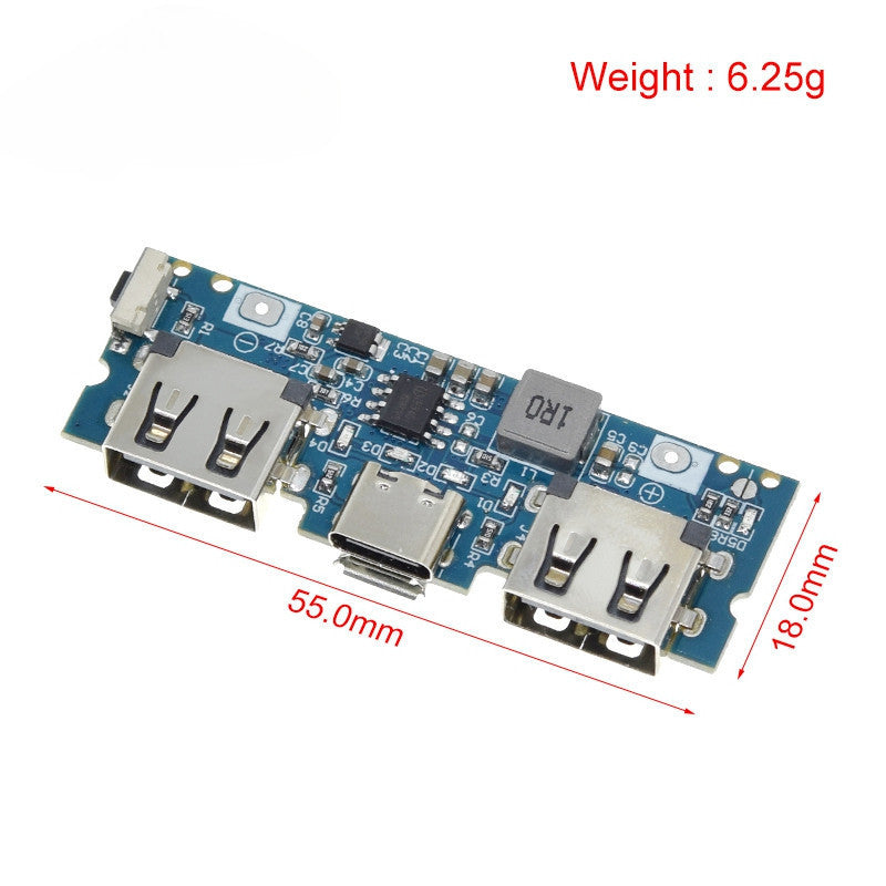 Micro/Type-C USB 5V 2.4A Dual USB 18650 Boost Battery Charger Board Mobile Power Bank Accessories