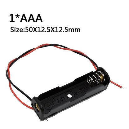AAA Size 1/2/3/4 Slot Battery Holder Storage Box Case with Wire Lead