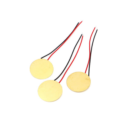 Fulabs 10Pcs Piezoelectric Piezo Ceramic Wafer Plate Element Sounder Sensor with Wire 60mm for Buzzer Loudspeaker 12/15/20/27/35/50mm