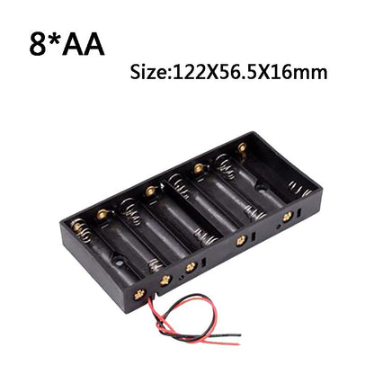 AA Size 1/2/3/4/6/8 Slot Battery Holder Storage Box Case with Wire Lead