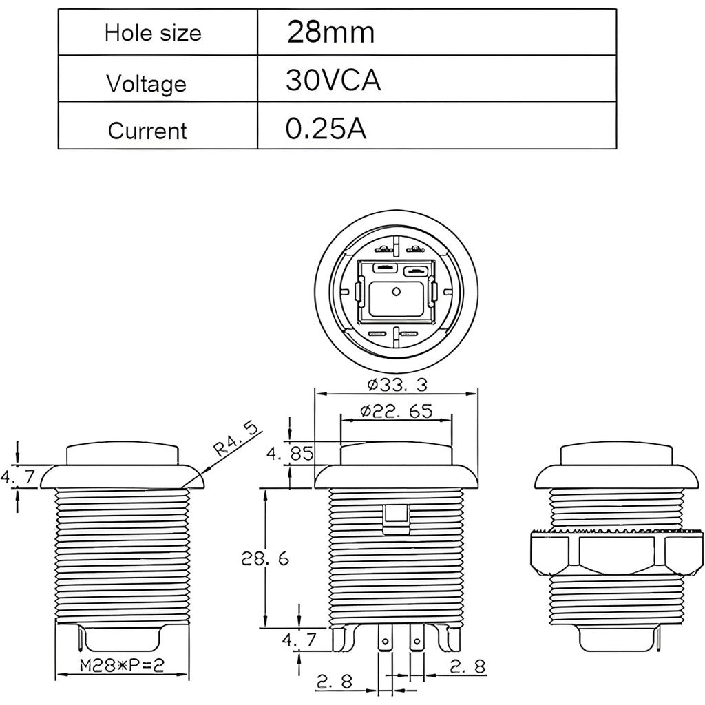 5X 30mm Arcade LED Lights Push Button Built-in Switch 5V Illuminated Buttons for Arcade Machine Games DIY Kit Parts Jamma Mame Raspberry Pi 1 2 3, 5 Colors