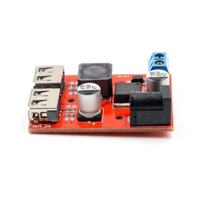 LM2596 Dual USB DC-DC 9V 12V 24V 36V to 5V 3A Step Down Buck Converter Board Car Charger Solar Power Supply Module