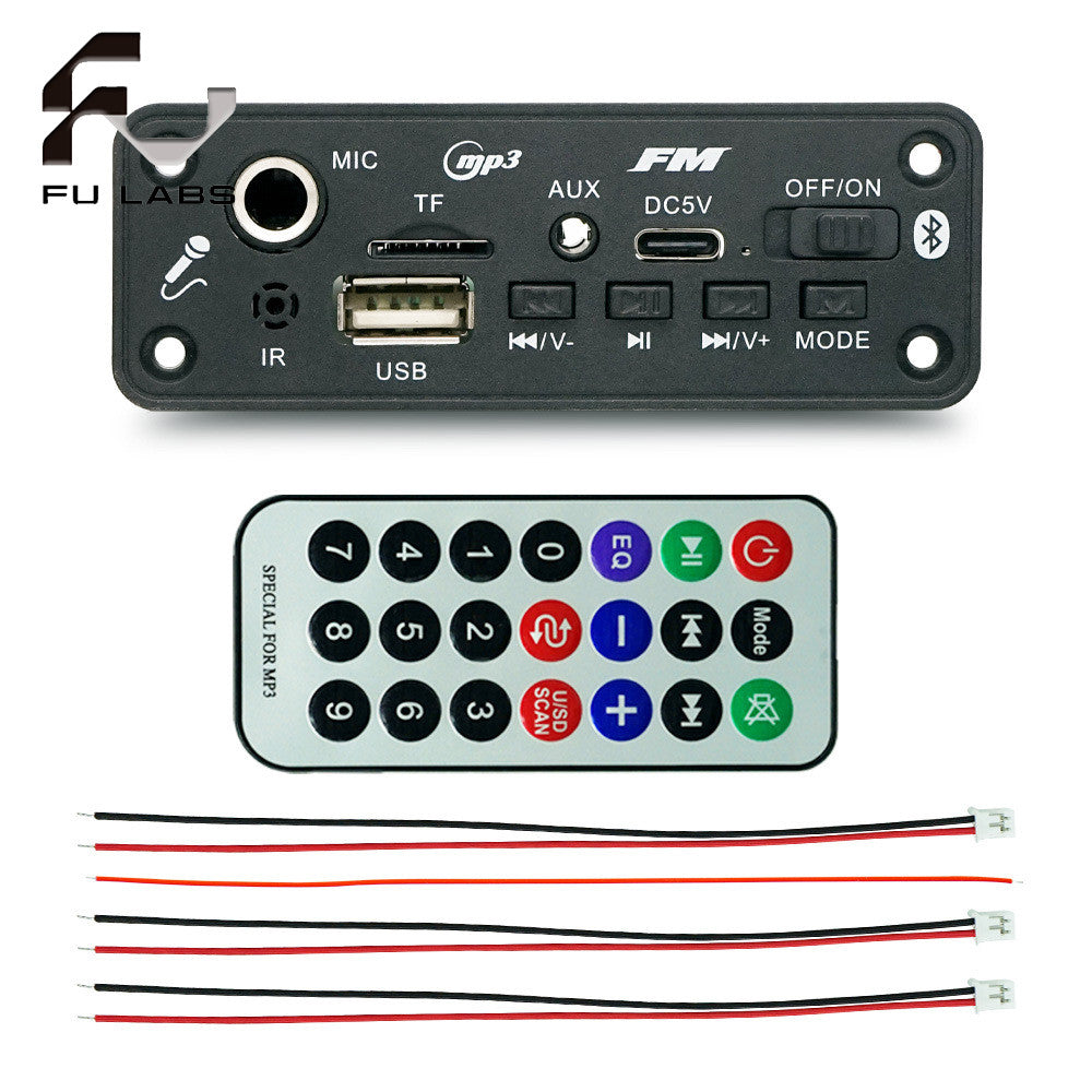 1pcs MP3 Bluetooth Amplifier Decoder Board 2 * 3W With Microphone Jack MIC Bluetooth 5.3 Lossless U disk TF Card AUX Player