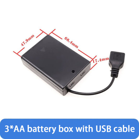 1pcs AA Slot Battery Holder Storage Box Case with USB Female Port Size 2/3/4/6/8