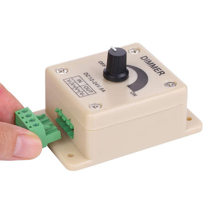 LED Dimmer Switch 12-24V 8A Adjustable Brightness Lamp Strip Driver Power Supply Controller